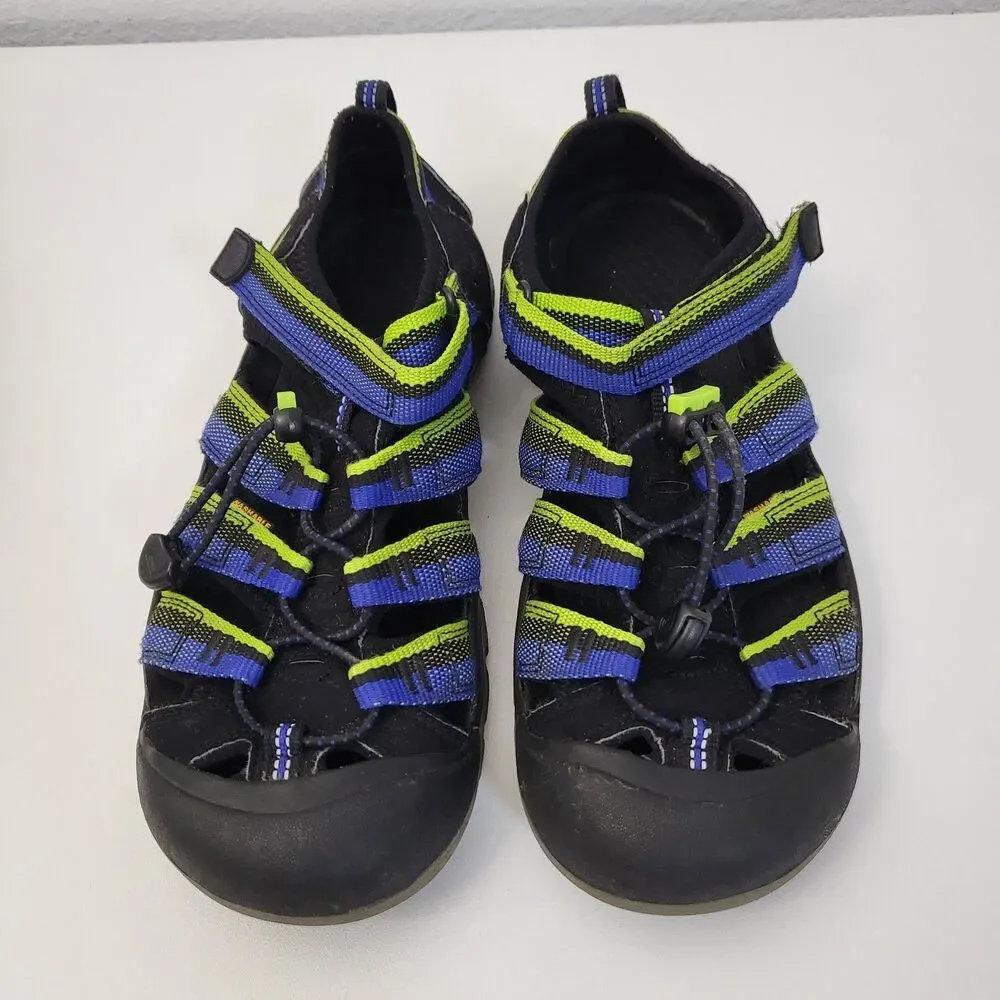 KEEN Newport H2 Sandals Shoes Mens 6 EU 38 Blue Green Bump Toe Hike Waterproof